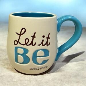Vintage Hallmark "Let it Be" Etched Ceramic Coffee Mug